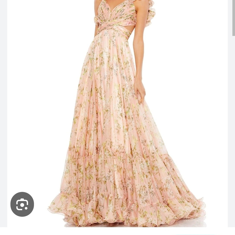 Mac Duggal Pink Floral Prom Dress